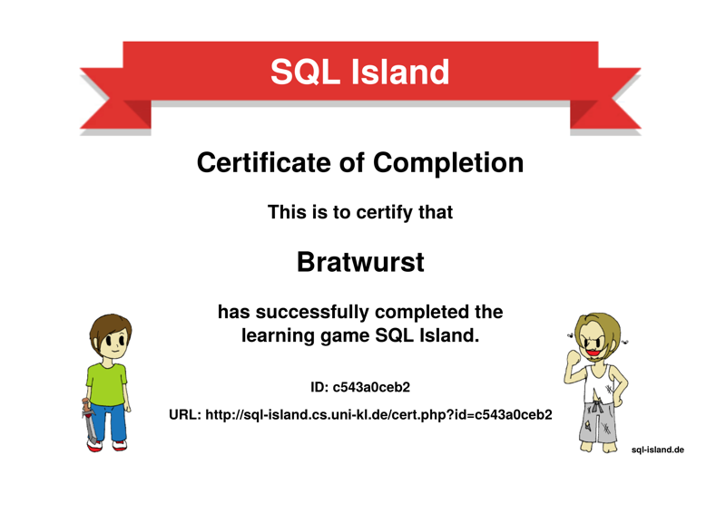 SQL Zertifikat für ne Bratwurst